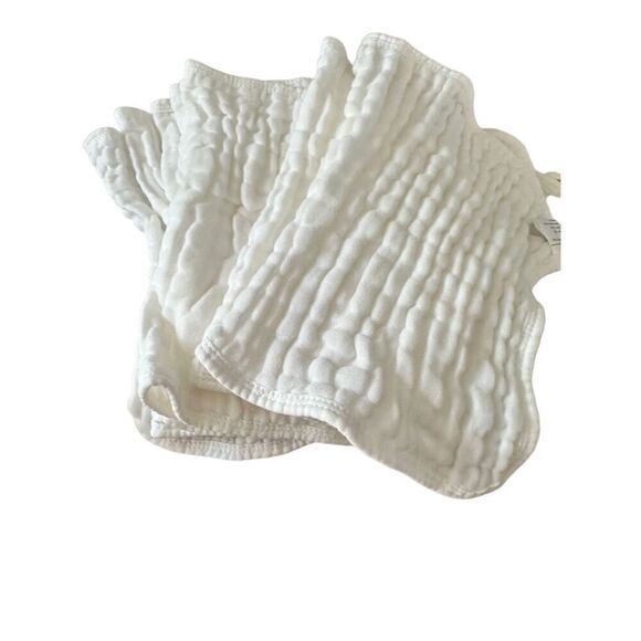 Muslin burp cloths 13x17 7 pack white NEW - Picture 1 of 4
